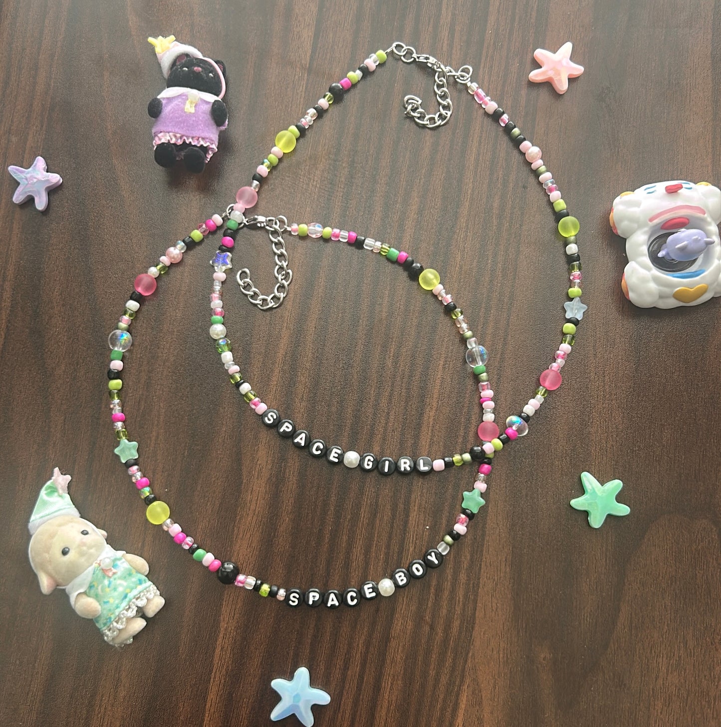 Space boy/girl necklace