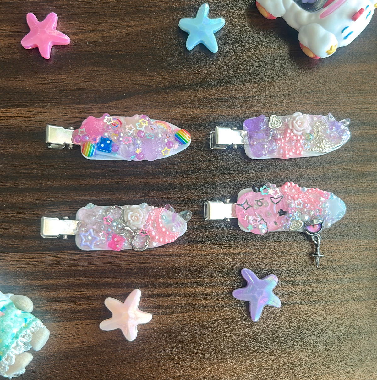 Simple deco hairclips