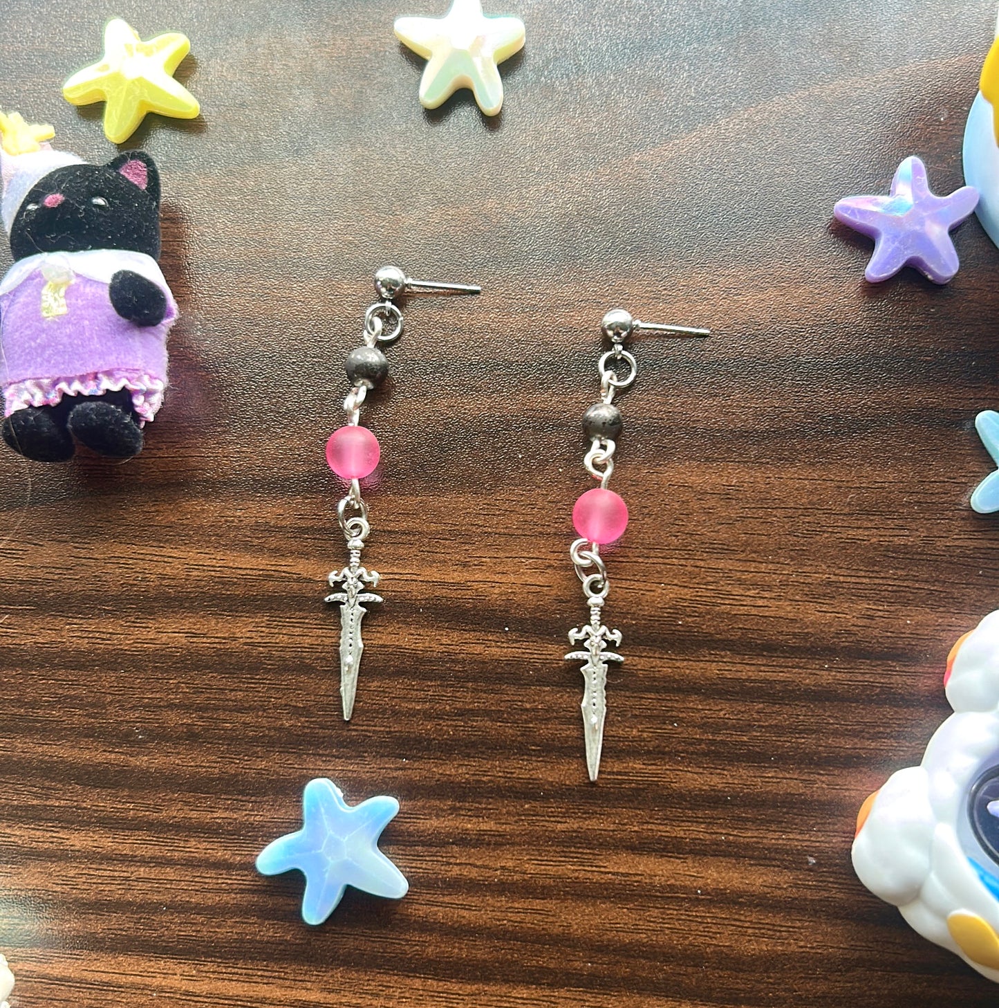 Sword earrings