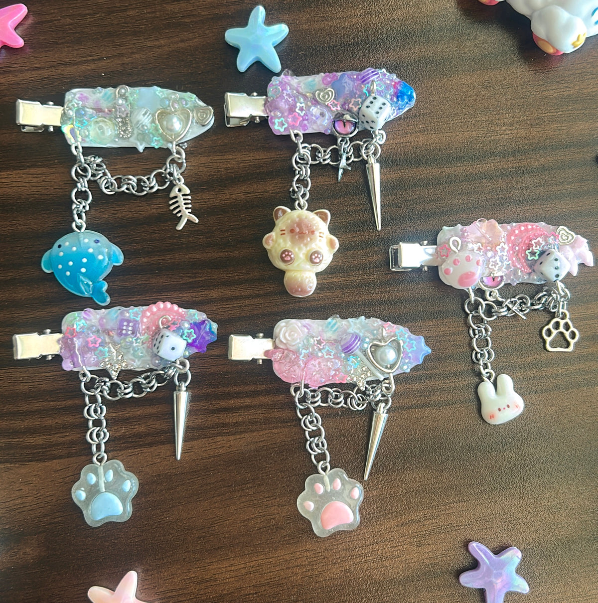 Chain deco hairclip