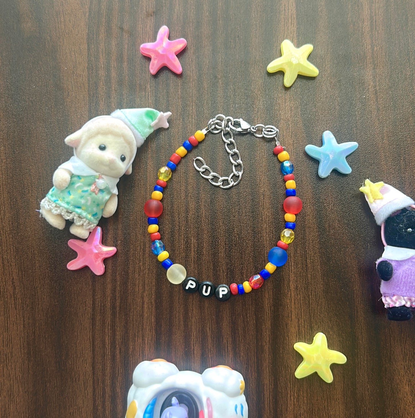 “pup” clown bracelet