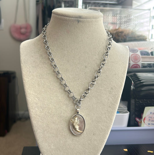 Jaw Bone chainmail necklace