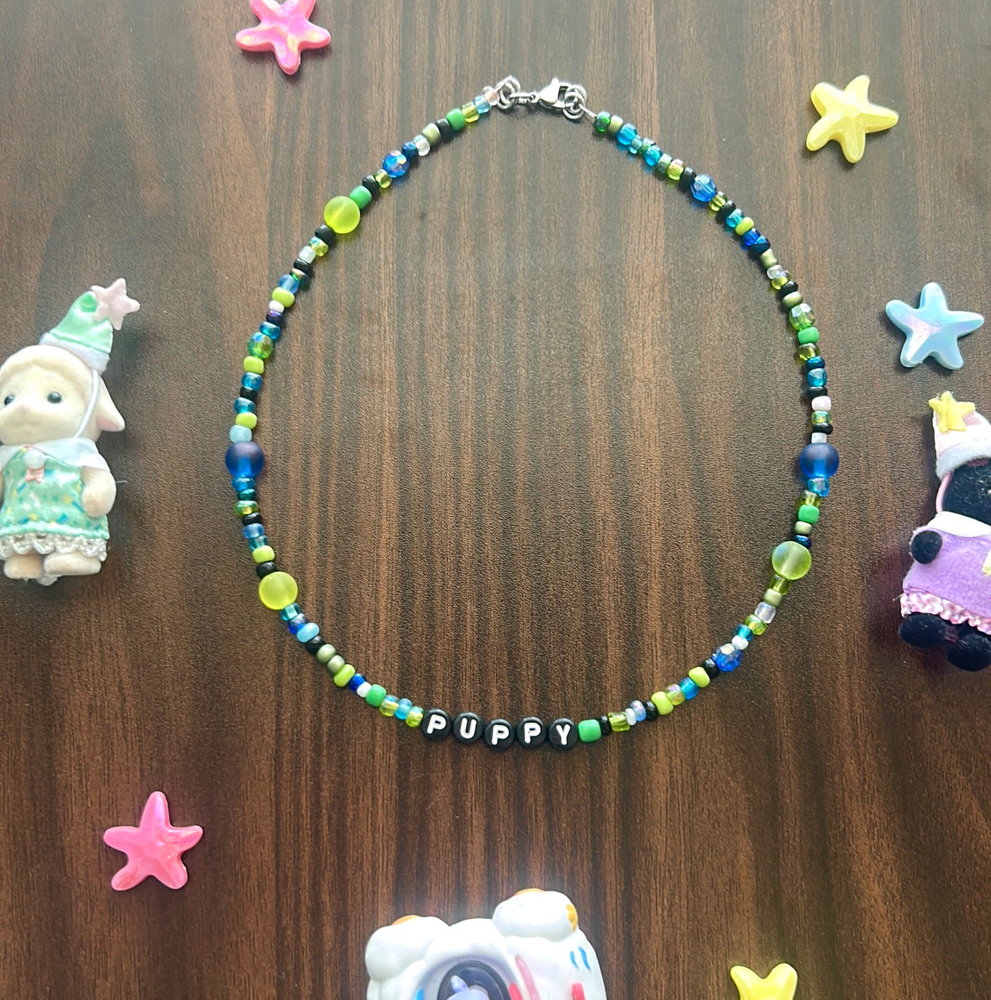 “Puppy” blue necklace
