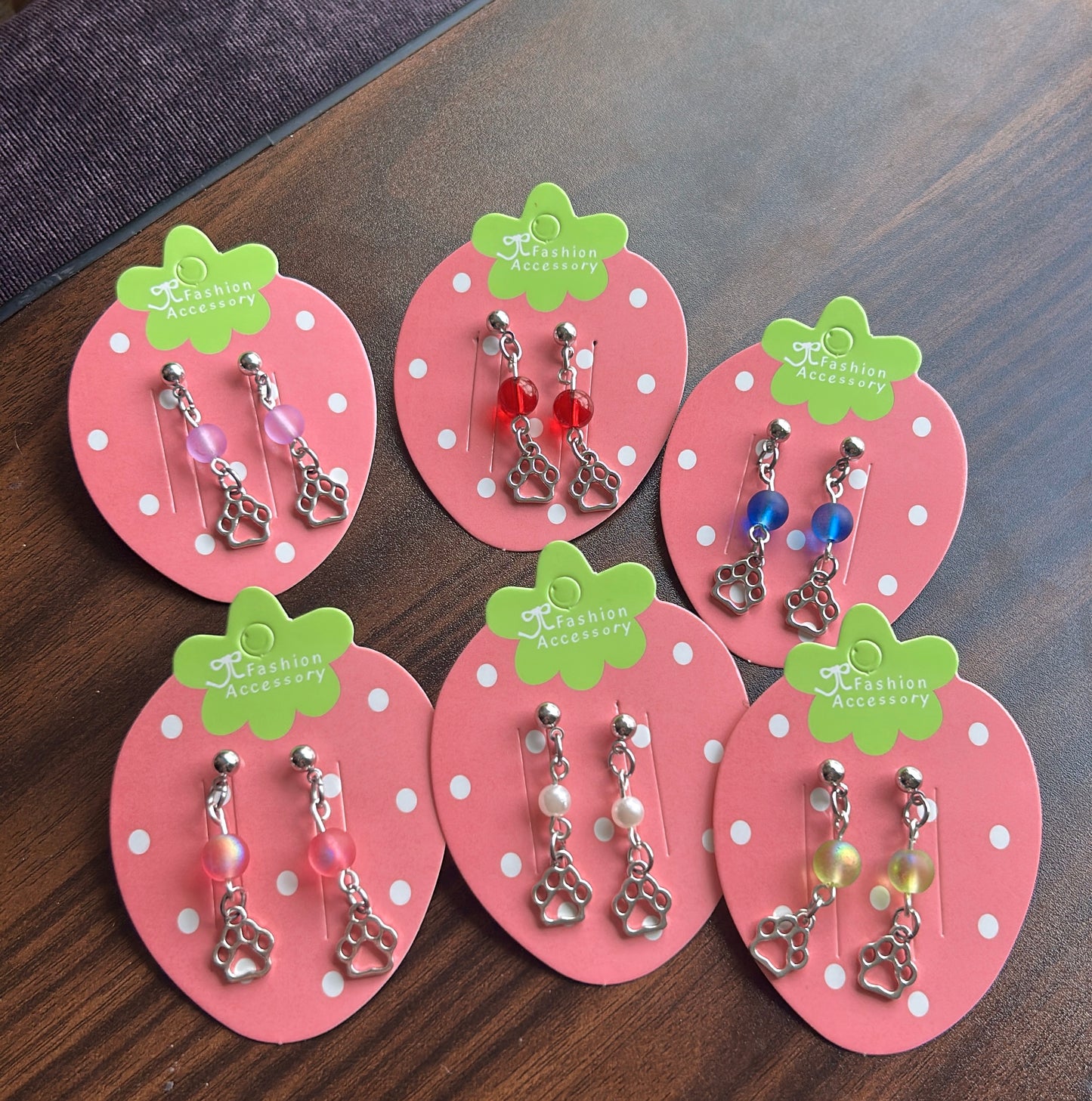Paw print earrings