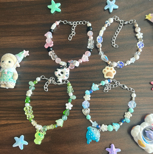 Sparkly animal bracelets!