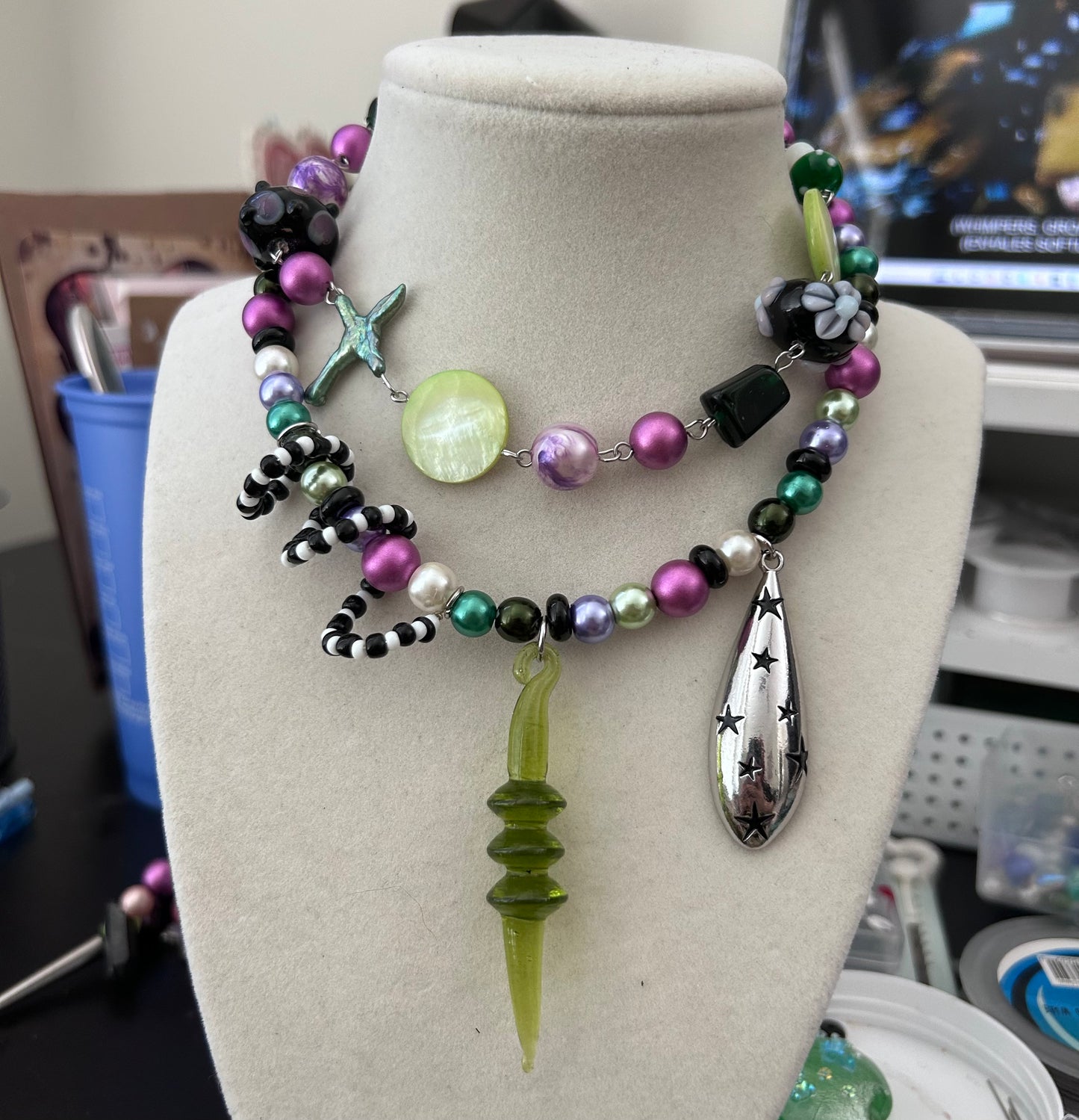 Beetlejuice necklace