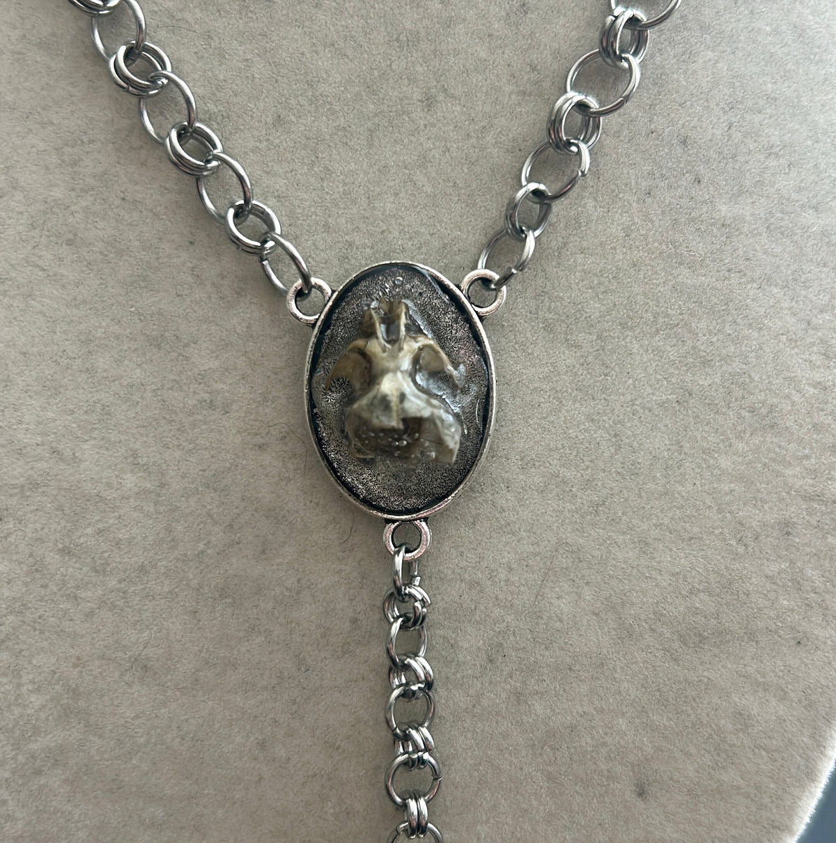 Rodent Skull Chainmail Rosary